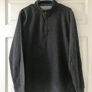 Weatherproof Vintage M Medium Charcoal Gray Quarter Zip Pullover Sweater